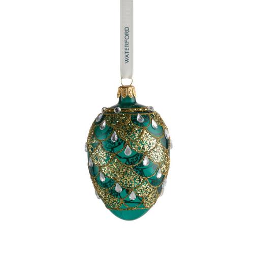 Holiday Heirlooms Green & Gold Oval Ornament