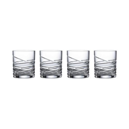 Saturn Nouveau Crystal Tumbler Set Of 4