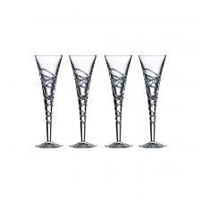Saturn Nouveau Crystal Flute Set Of 4