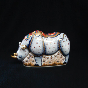 Rhino White, 2002 LE, Royal Crown Derby