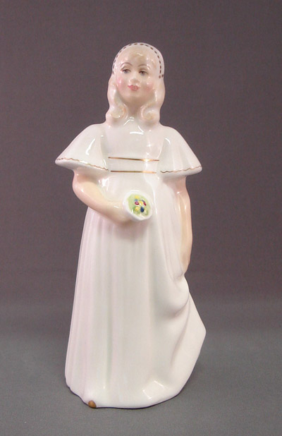 Bridesmaid, HN 2874, $85.00, white,  Royal Doulton Figurine